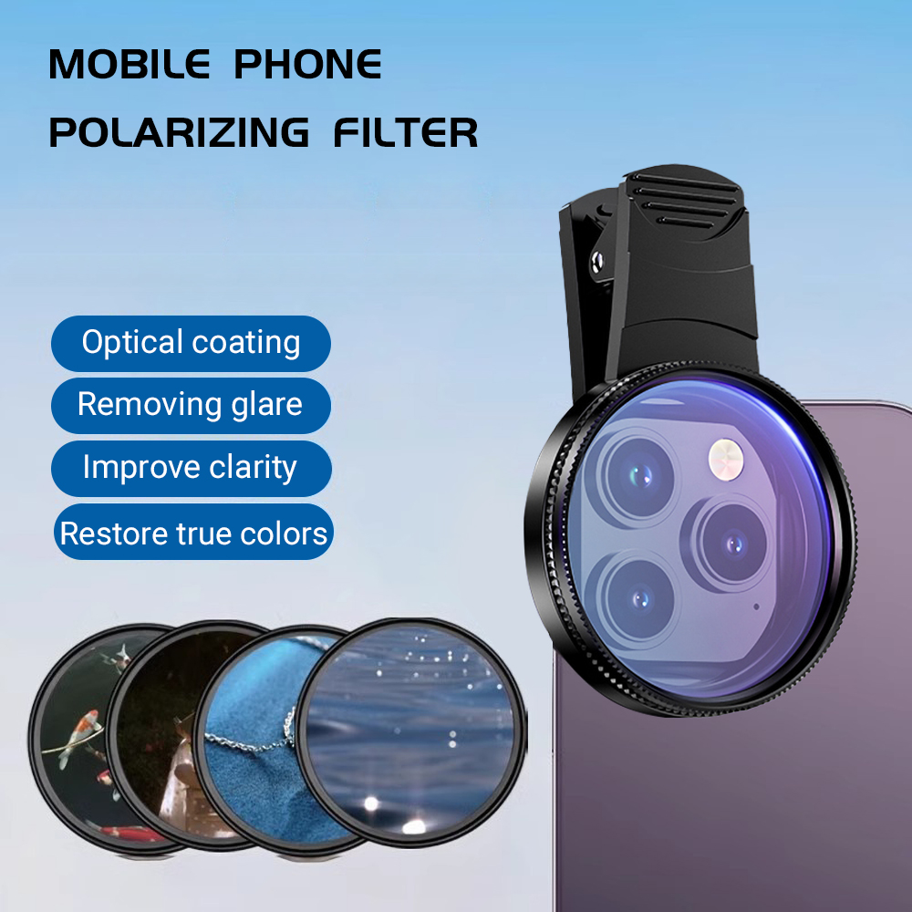 Photography With Mobile - Lente polarizadora universal para celular, 52mm,
