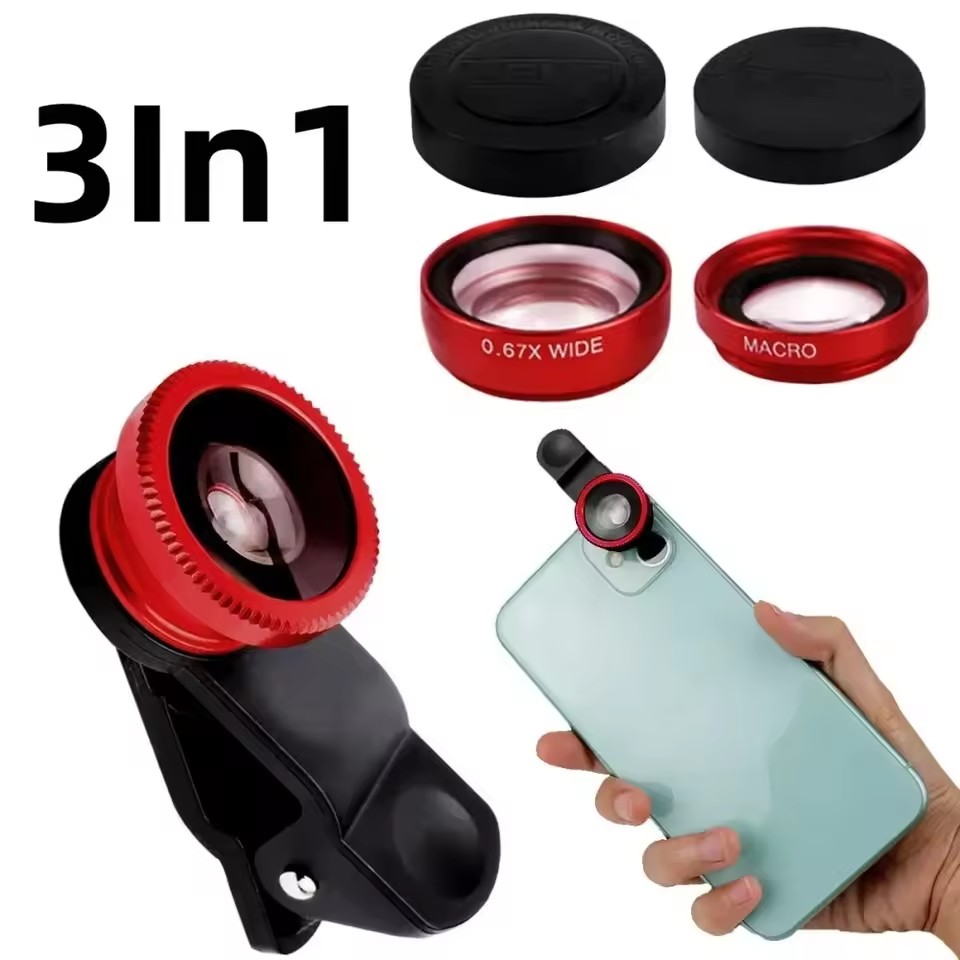Photography With Mobile - Lente 3 em 1 para celular