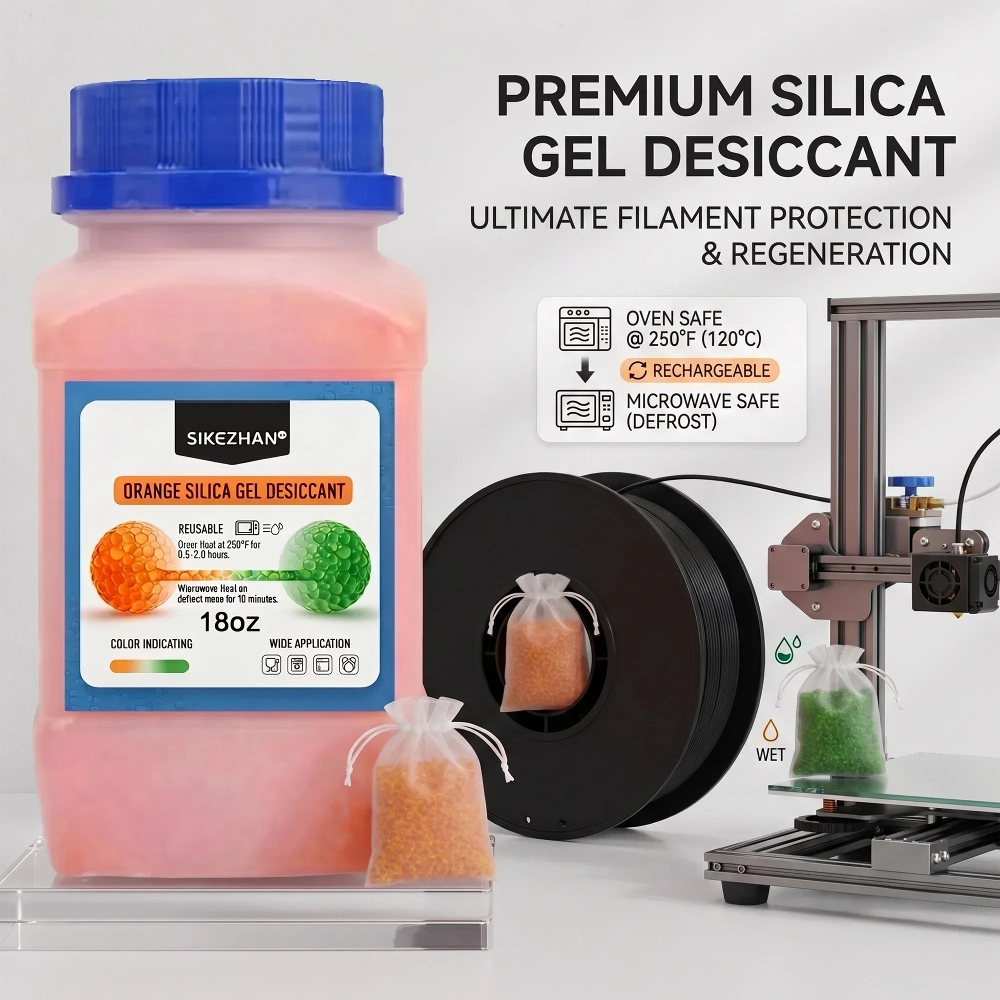 Camera Dry Cabinet - Dessecante para Filamento de Impressora 3D: