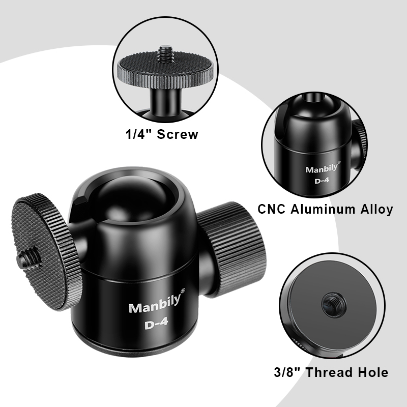 Cabeça Esférica Mini Manbily D - Fluid Head Tripod avaliação e preço