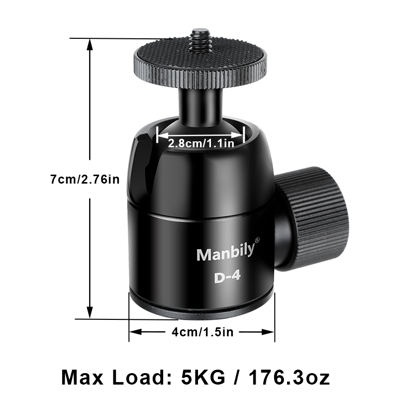 Cabeça Esférica Mini Manbily D - Fluid Head Tripod avaliação e preço