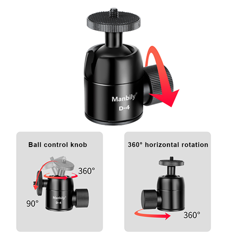 Cabeça Esférica Mini Manbily D - Fluid Head Tripod avaliação e preço