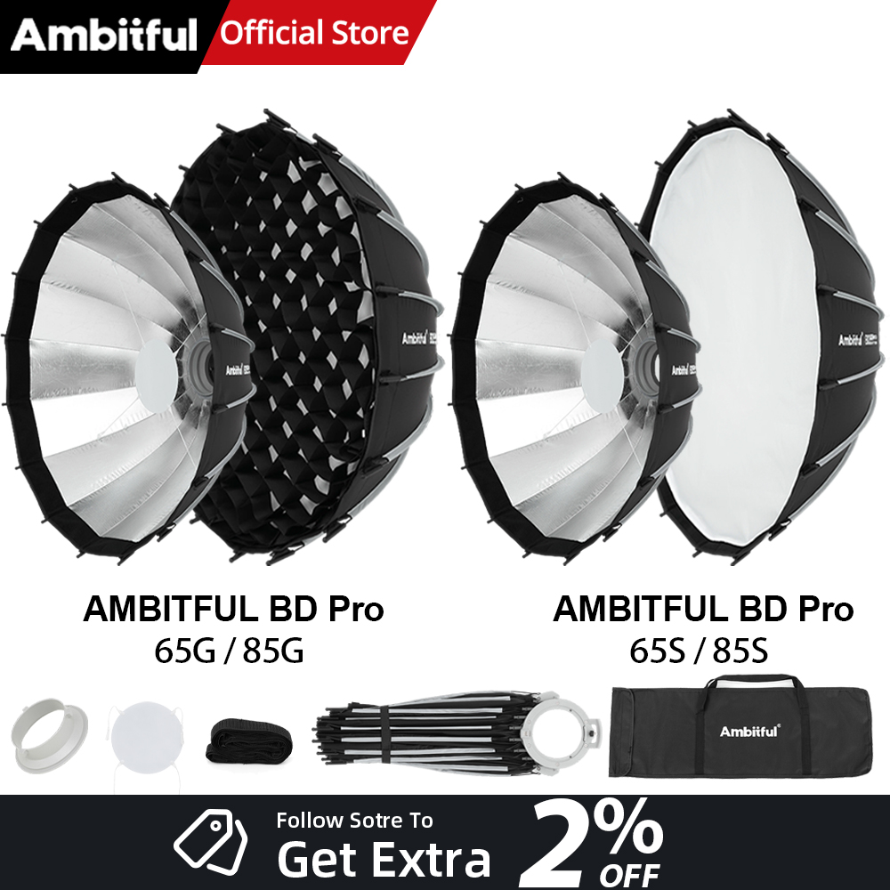 AMBITFUL BDPro 65cm 85cm Studi - Beauty Dish Softbox avaliação e preço