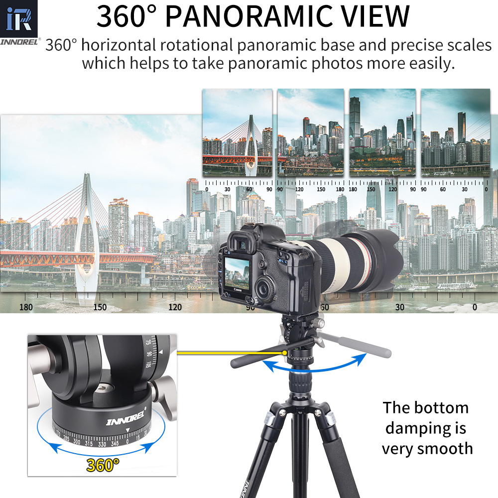 Cabeça leve do tripé do amorte - Fluid Head Tripod avaliação e preço