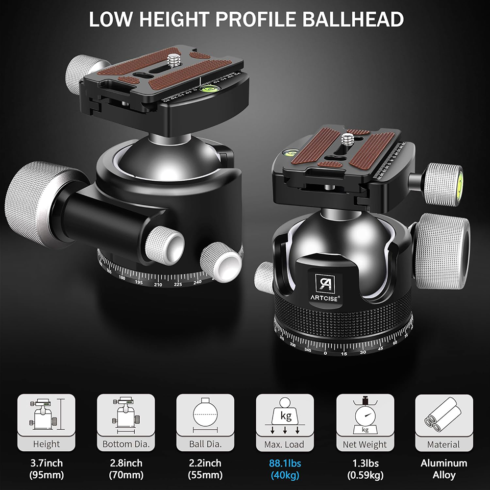 Cabeça de bola de tripé de per - Fluid Head Tripod avaliação e preço